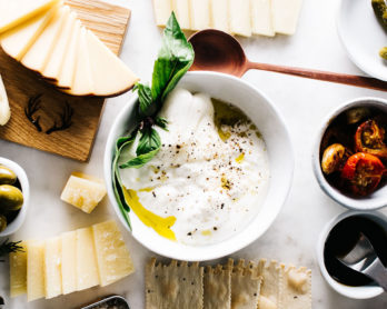 Roasted Broccoli and White Cheddar Queso Fundido