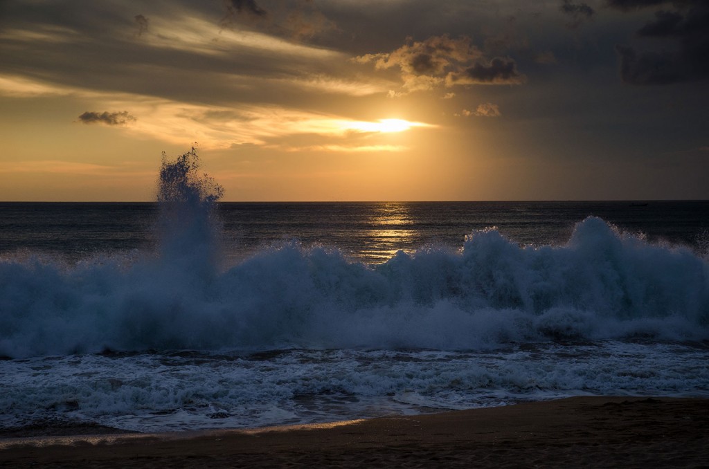 Beautiful cloudy sunset in Bali